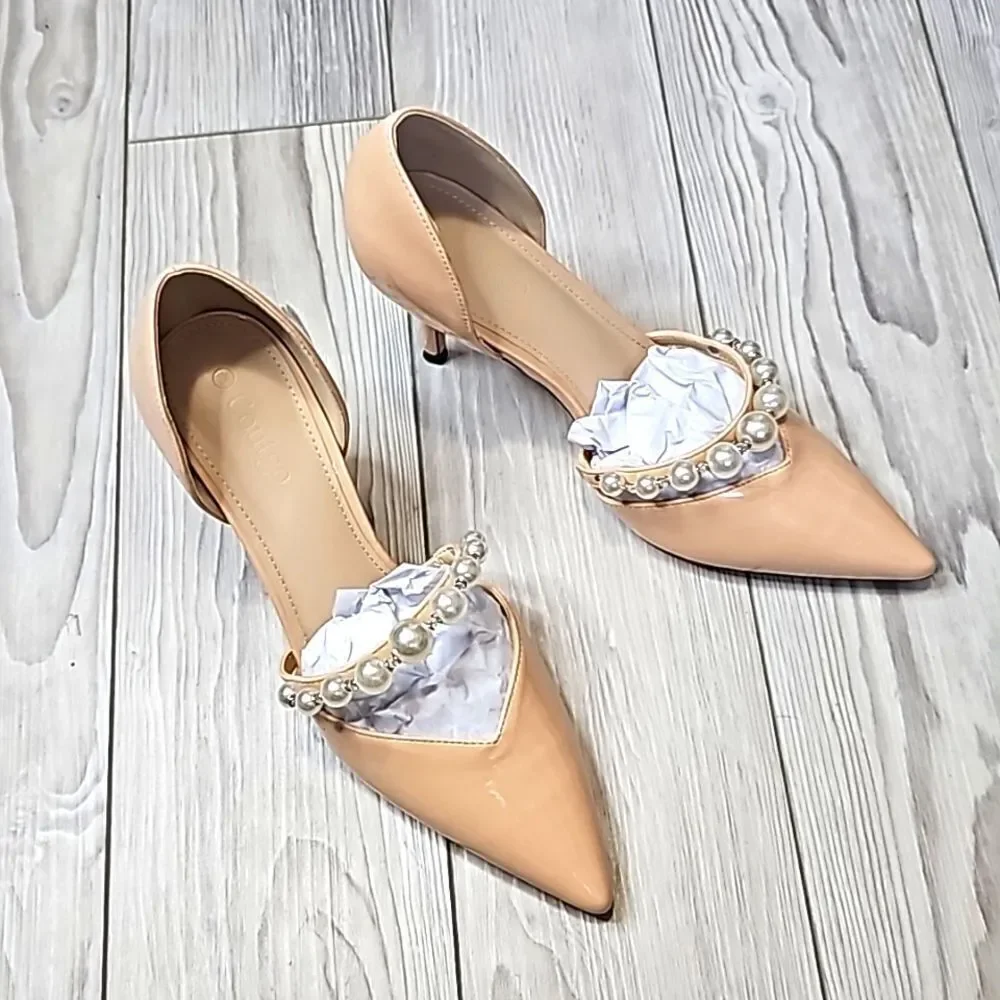 (S-4557) Coutgo Womens  High Heels Wedding Shoes Sz 8